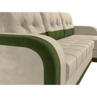 Угловой диван «Марсель», механизм еврокнижка, микровельвет, цвет бежевый / зелёный - Фото 4
