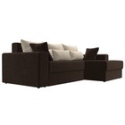 Угловой диван «Майами», механизм еврокнижка, правый угол, микровельвет, цвет коричневый - Фото 3