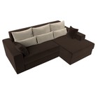 Угловой диван «Майами», механизм еврокнижка, правый угол, микровельвет, цвет коричневый - Фото 5