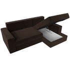 Угловой диван «Майами», механизм еврокнижка, правый угол, микровельвет, цвет коричневый - Фото 7