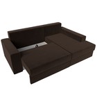 Угловой диван «Майами», механизм еврокнижка, правый угол, микровельвет, цвет коричневый - Фото 8