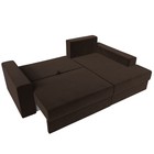 Угловой диван «Майами», механизм еврокнижка, правый угол, микровельвет, цвет коричневый - Фото 9