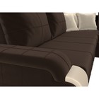 Угловой диван «Николь», дельфин, правый, микровельвет / экокожа, цвет коричневый / бежевый - Фото 7