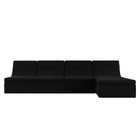 Угловой модульный диван «Холидей», механизм дельфин, микровельвет, цвет чёрный - Фото 2