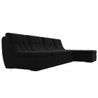Угловой модульный диван «Холидей», механизм дельфин, микровельвет, цвет чёрный - Фото 4