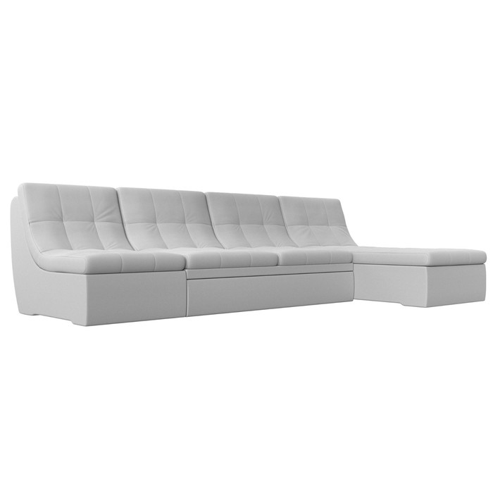 Угловой модульный диван «Холидей», механизм дельфин, экокожа, цвет белый - Фото 1