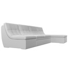 Угловой модульный диван «Холидей», механизм дельфин, экокожа, цвет белый - Фото 4