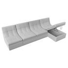 Угловой модульный диван «Холидей», механизм дельфин, экокожа, цвет белый - Фото 8