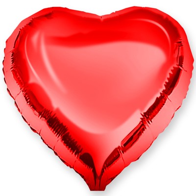 Шар фольгированный 18'', сердце, цвет красный