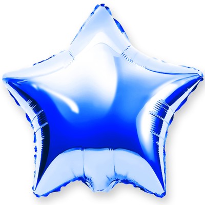 Шар фольгированный 18", звезда, цвет синий