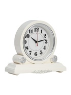 Часы настольные каминные «Берта», бесшумные, d=16.5 см, белые, от батарейки 1×АА - Фото 2