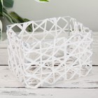 Корзина плетёная Доляна «Паутинка», 15,5×11×11 см, цвет белый - Фото 2