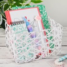 Корзина для хранения плетёная Доляна ручной работы «Паутинка», 19×15×12 см, цвет белый - Фото 3