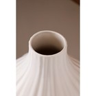 Ваза керамическая "Инжир", настольная, геометрия, белая, 23 см - Фото 3