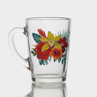 Кружка стеклянная «Тропические цветы», 300 мл, рисунок микс - Фото 7