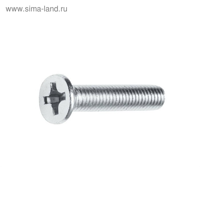 Винт Steelrex, оцинкованный, DIN 965, класс прочности 4.8, м3×25 мм, 2000 шт. - Фото 1