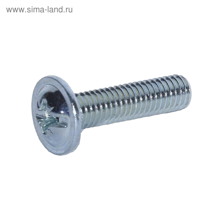Винт Steelrex, оцинкованный, DIN 967, класс прочности 4.8, м4×25 мм, 1000 шт. - Фото 1