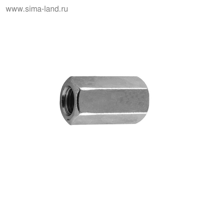Гайка Steelrex, соединительная, переходная, DIN 6334, оцинкованная, м²0, 100 шт. - Фото 1