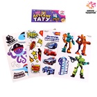 Переводные татуировки детские «Для мальчиков», тату — 4 листа - Фото 2