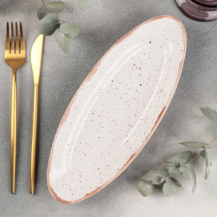 Блюдо для рыбы Punto bianca, 11,5×28 см - Фото 1