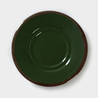 Блюдце фарфоровое универсальное Punto verde, d=15 см, цвет зелёный - фото 6337827