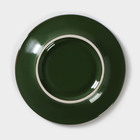 Блюдце фарфоровое универсальное Punto verde, d=15 см, цвет зелёный - фото 4303040