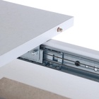 Стол кухонный раскладной, 1145(1415)×680×750 мм, цвет хром/белая радика-белые лютики 4863421