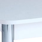 Стол кухонный раскладной, 1145(1415)×680×750 мм, цвет хром/белая радика-белые лютики 4863421