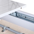 Стол обеденный универсальный, 1145/1415×680×750 мм, цвет хром/лен глянец 4863422