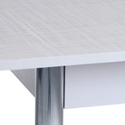 Стол обеденный универсальный, 1145/1415×680×750 мм, цвет хром/лен глянец 4863422