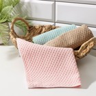 Салфетка микрофибра Доляна, 30×30 см, цвет МИКС - Фото 1