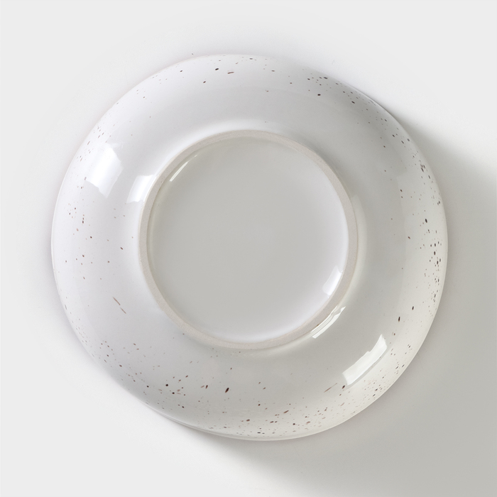 Тарелка фарфоровая Punto bianca, 600 мл, d=18,5 см - фото 1885015993