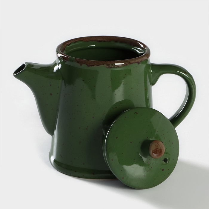 Чайник фарфоровый Punto verde, 500 мл, h=14,5 см - фото 1905641800