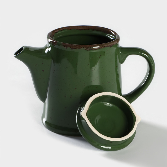 Чайник фарфоровый Punto verde, 500 мл, h=14,5 см - фото 1905641801