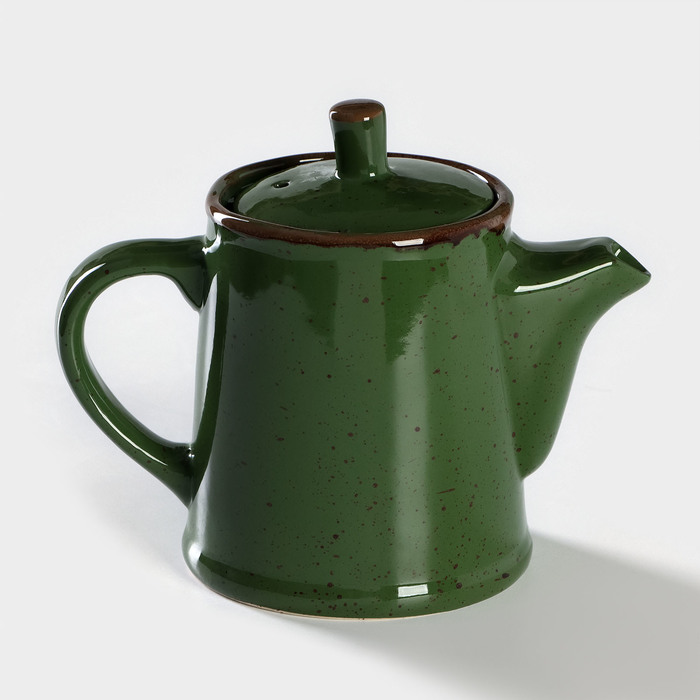 Чайник фарфоровый Punto verde, 500 мл, h=14,5 см - фото 1905641803