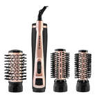 Фен-щётка BRAYER 3100BR, 1000 Вт, 3 насадки, 2 скорости, шнур 1.8 м, чёрно-золотистая - Фото 3