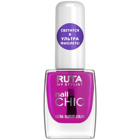 Лак для ногтей Ruta Nail Chic, флуоресцентный топ, тон 63, фуксия 4919081