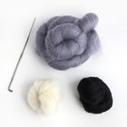 Набор для творчества. Игрушка из шерсти «Енот с цветами» - Фото 3