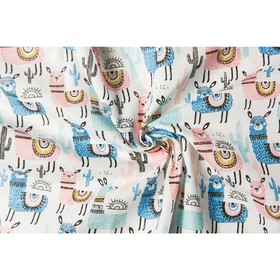 

Простыня, размер 150 × 210 см, принт ламы