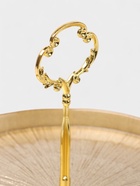 Этажерка для фруктов и десертов «Кувшинка», 2 яруса, d=21/28 см, стекло, золотая - Фото 4