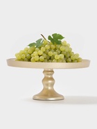 Блюдо для торта «Кувшинка», d=21 см, на ножке, стекло, золотистое - Фото 2