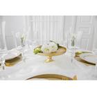 Блюдо для торта «Кувшинка», d=21 см, на ножке, стекло, золотистое - Фото 7