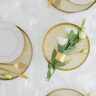 Блюдо для торта «Кувшинка», d=21 см, на ножке, стекло, золотистое - Фото 8