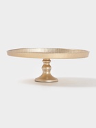 Блюдо для торта «Кувшинка», d=28 см, на ножке, стекло, золотистое - Фото 2