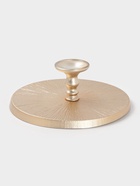 Блюдо для торта «Кувшинка», d=28 см, на ножке, стекло, золотистое - Фото 5