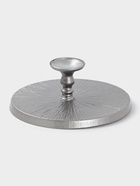 Блюдо для торта «Кувшинка», d=28 см, на ножке, стекло, серебристое - Фото 5