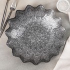 Блюдо сервировочное «Каменный цветок», d=30 см, цвет серебряный - Фото 1