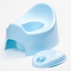 Горшок детский Follow Me с крышкой, голубой - Фото 2