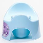 Горшок детский Follow Me с крышкой, голубой - Фото 5