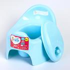 Горшок детский Follow Me с крышкой, голубой - Фото 4